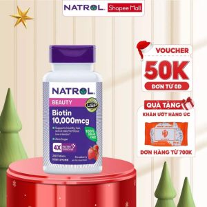 Viên Uống Biotin Natrol 10000mcg 100 viên 1